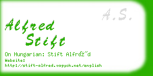 alfred stift business card